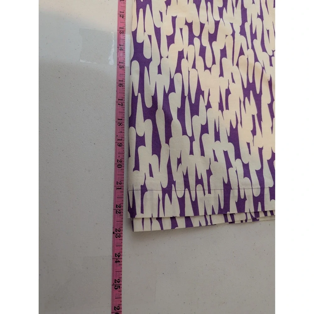 Boden Womens 4R‎ Purple White Abstract Print A-Line Skirt Side Zip Lined